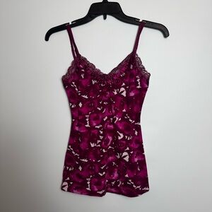 Express Purple Lace Trim Tank Top